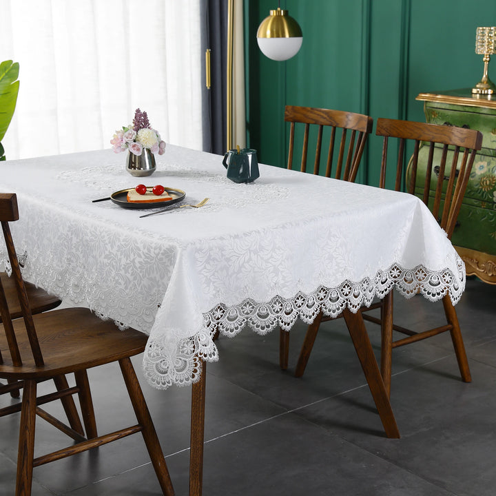Elegance for Every Occasion
This white floral lace embroidered tablecloth adds a touch of sophistication to any setting. Waterproof, versatile, and perfect for dining tables, weddings, or home décor. ✨🍽️