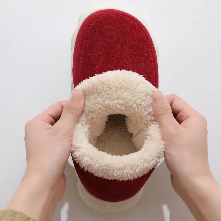 Shevalues Winter Fuzzy Men Shoes Fluffy Plush Men House Shoes Fashion Outdoor Antiskid Men Cotton Shoes Platform Fur Men Shoes