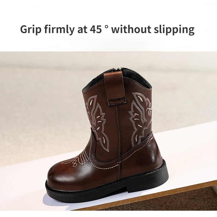 Zapatos Niña Girls Boots Waterproof Cowboy Boots Childrens New Fashion Short Anti Slippery Boot Thick  Boot Kids Boot Botas Niña