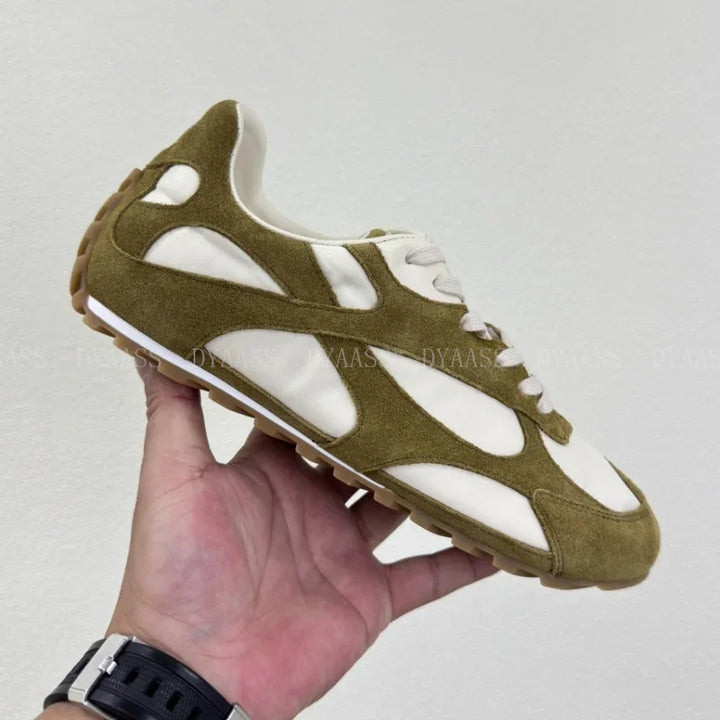 Designer Women Sneakers Casual Shoes Women Men Lace Up Round Toe Flats Non Slip Comfort Concise  Mixed Color Walking Shoes