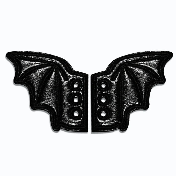 Halloween Party Bats Wings Shoes Charms Accessory Boots Bat Wings Lace Up Sport Shoes Wings DIY Skate Punk Shoe DIY Decorations