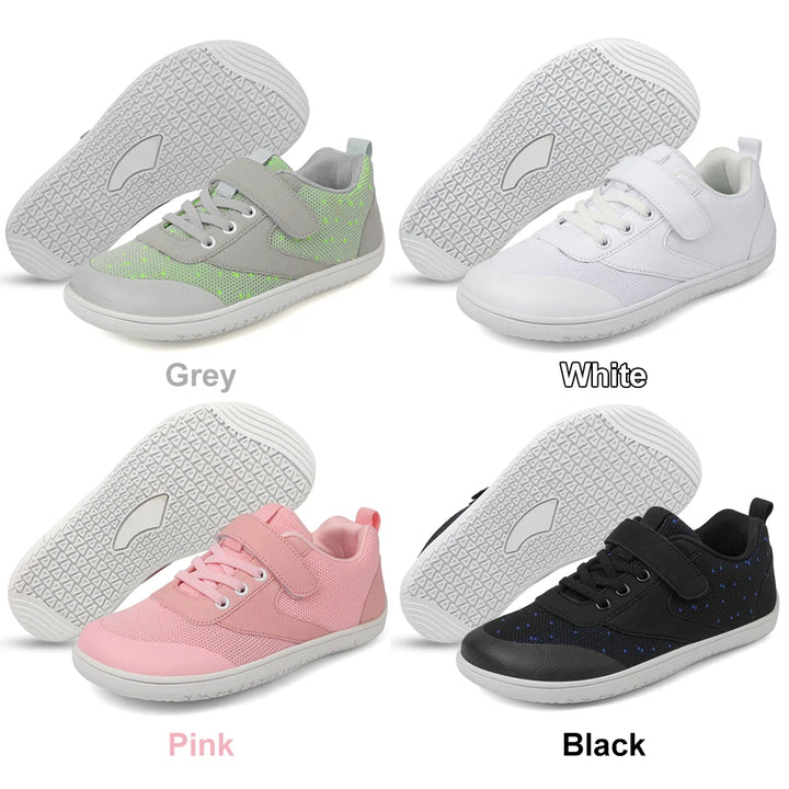 Kids Barefoot Shoes Lightweight Sports Shoes Breathable Wide Toe Minimalist Sneakers Soft Knitting Girls Boys Casual Shoes