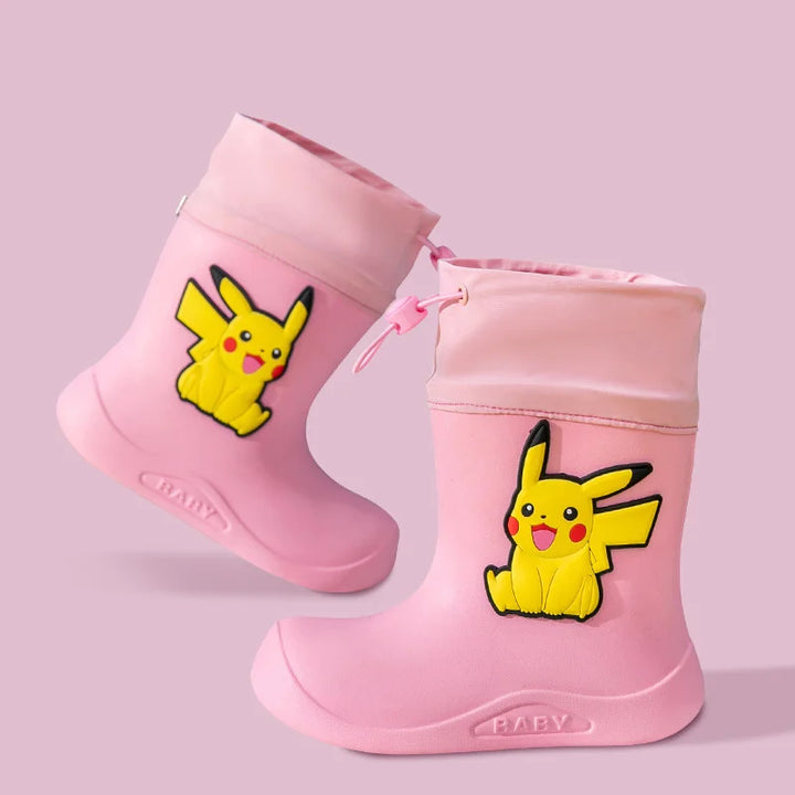 Pokemon Pikachu Pink Rubber Boots for Kids Waterproof Shoes Infant Rain Boots Girls Child Rain Boot Kid Baby Kids' Rainboots Boy