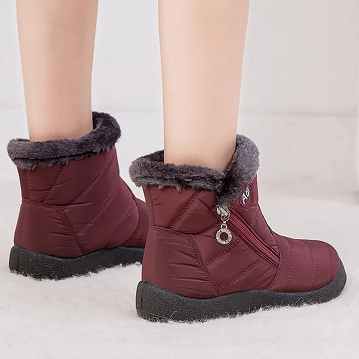 Women's Boots Women's Ankle Boots With Fur Winter Shoes Women Low Heels Winter Boots Snow Waterproof Botas Mujer Winter Footwear