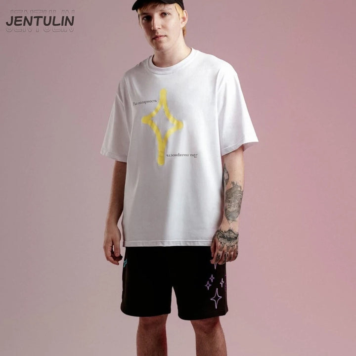 Streetwear Men's Shorts созвездие Stars Graphic Print Oversized Jorts Baggy Harajuku Short Pants Y2k Unisex Clothing Korean Goth