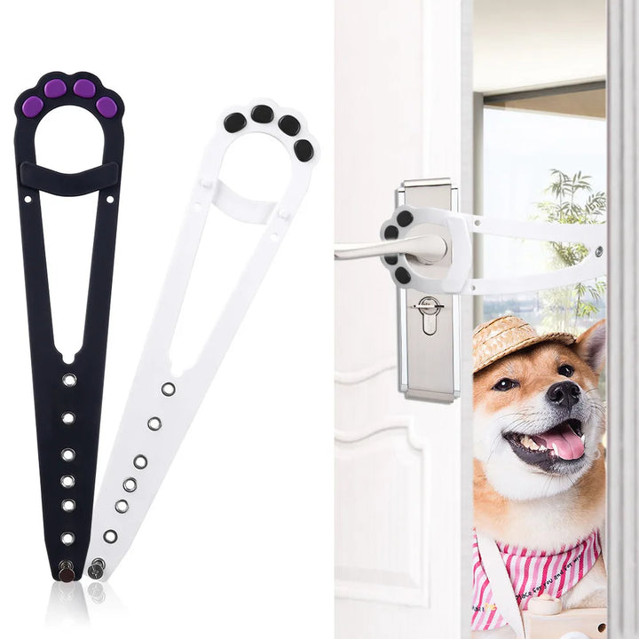 Cat Door Holder Latch Adjustable Dog Door Stopper Elastic Gate Lock Flex Latch Strap Keep Dog Out From Entering Pet Gate Supply
