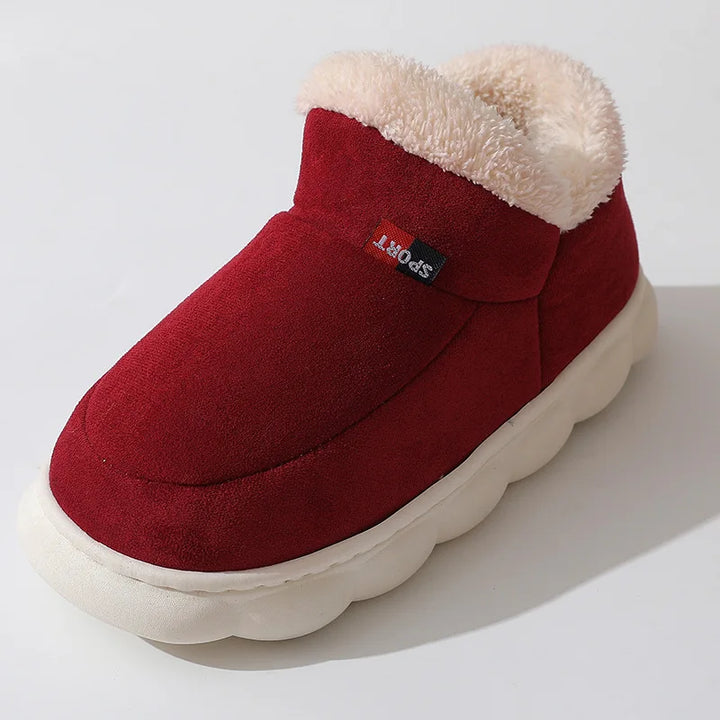 Shevalues Winter Fuzzy Men Shoes Fluffy Plush Men House Shoes Fashion Outdoor Antiskid Men Cotton Shoes Platform Fur Men Shoes