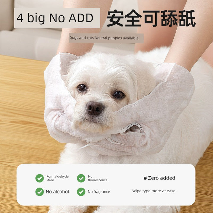 Pet Disposable Gloves Cat Dry Cleaning Dog Cleaning Gloves Wipes Bath Cleaning Massage Pet Cleaning Supplies