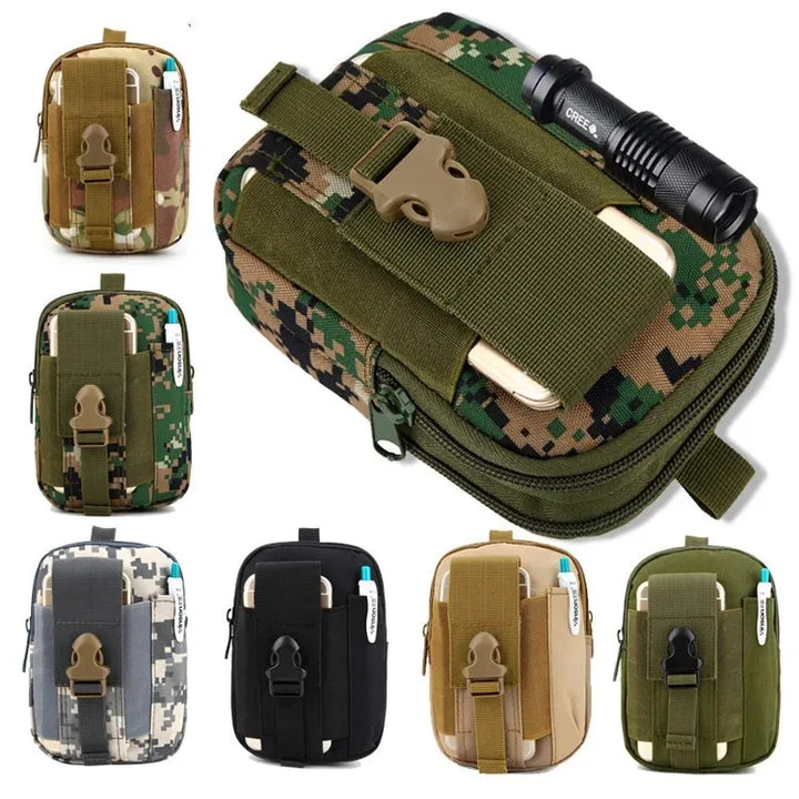 Mobile Phone Case Pouch Waist Bag Waterproof Nylon Multifunction Casual Men Waist Pack Male Small Bag