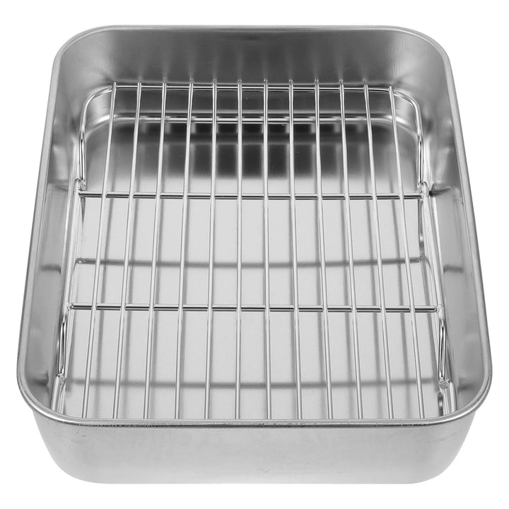 Stainless Steel Baking Tray Oven Pan Rack Cooling Mesh Cookie Plate Baking Dishes Roasting Pan Food Grade Wear Resistant
