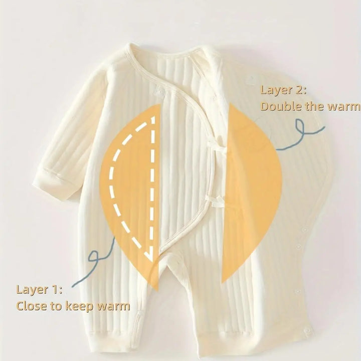 Boys Girls Bodysuit Newborn Winter Onesie Clothes Cotton Toddler Home Wear  0-6M Thickened Spring and Autumn Clothing