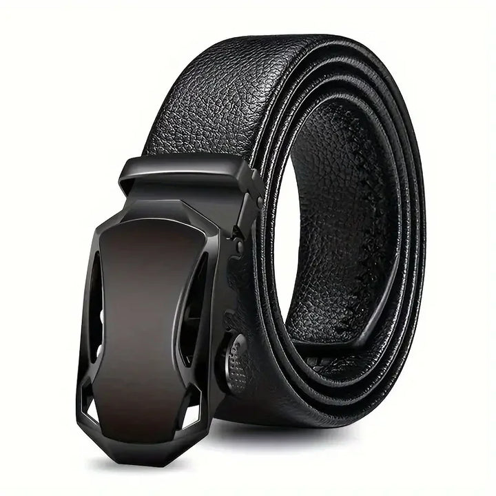 Men Belts Automatic Buckle Belt PU Leather High Quality For Men Leather Strap Casual For Jeans