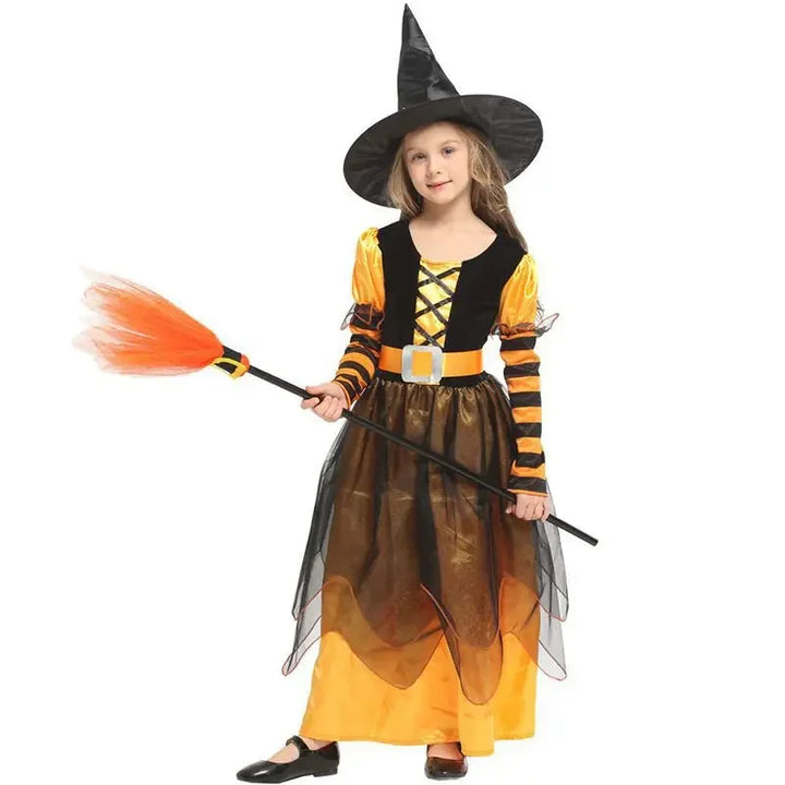 💜🎃 A Spell of Style! 🪄
Charming purple witch dress with mesh long sleeves, matching hat & broom — perfect for Halloween parties, school carnivals, or magical dress-up! ✨
🛒 Shop now!