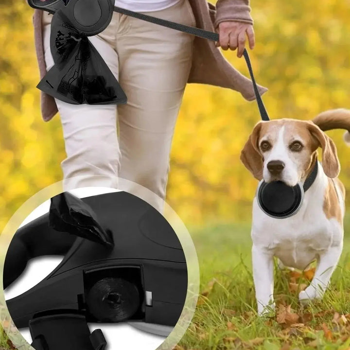 Pet supplies comes with a water bottle pet leash dog walking rope three in one portable pet leash