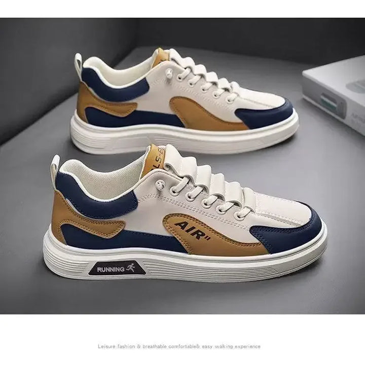 2025 new men's shoes with low top leather, fashionable and trendy running and sports, one foot casual shoes, and trendy shoes