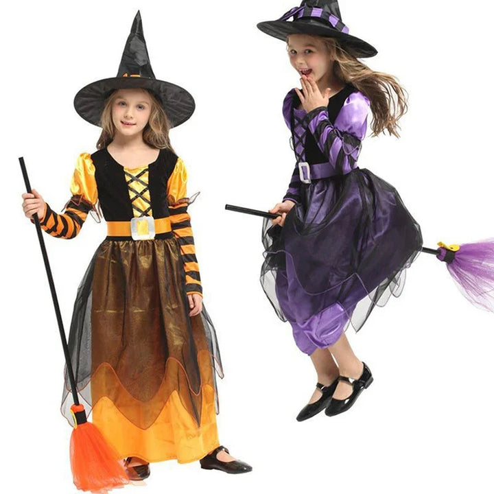 💜🎃 A Spell of Style! 🪄
Charming purple witch dress with mesh long sleeves, matching hat & broom — perfect for Halloween parties, school carnivals, or magical dress-up! ✨
🛒 Shop now!