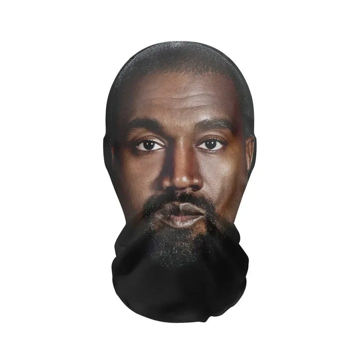Halloween Cosplay Headwear Fashion Hip Hop Hood Hat Headgear 3D Full Face Mask Elastic Mesh Celebrity Face Mask for Party