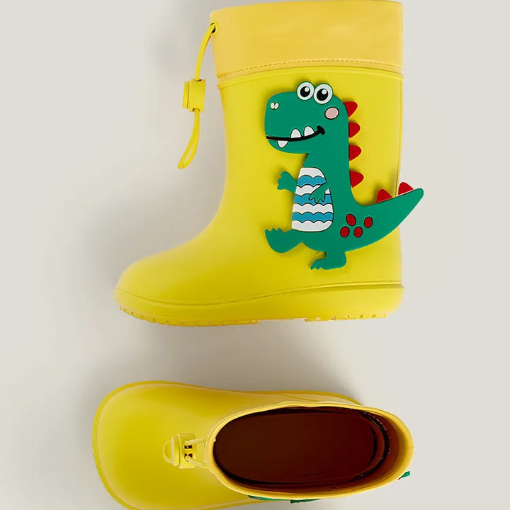 Kids Girl Boy Rain Boots Waterproof Toddler Rainboots Children's Shoes Rubber Boots Kids Baby Cartoon Dinosaur Water Shoes Boots