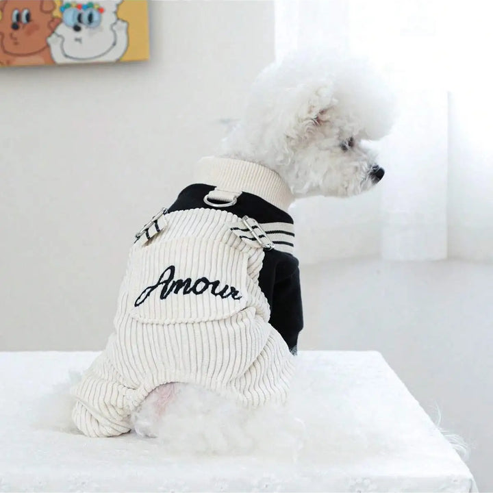 Pet Clothes, Dog and Cat Clothes, Cute Four-Legged Admiration Overalls