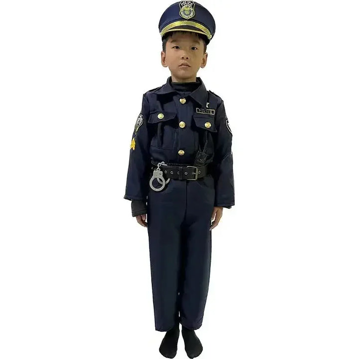 Kids Police Costume – Halloween Cop Uniform
Patrol the Halloween streets!
Fun police uniform perfect for trick-or-treating, parties, and cosplay.
👮 Includes: Police shirt + accessories
🎃 Perfect for Halloween parties