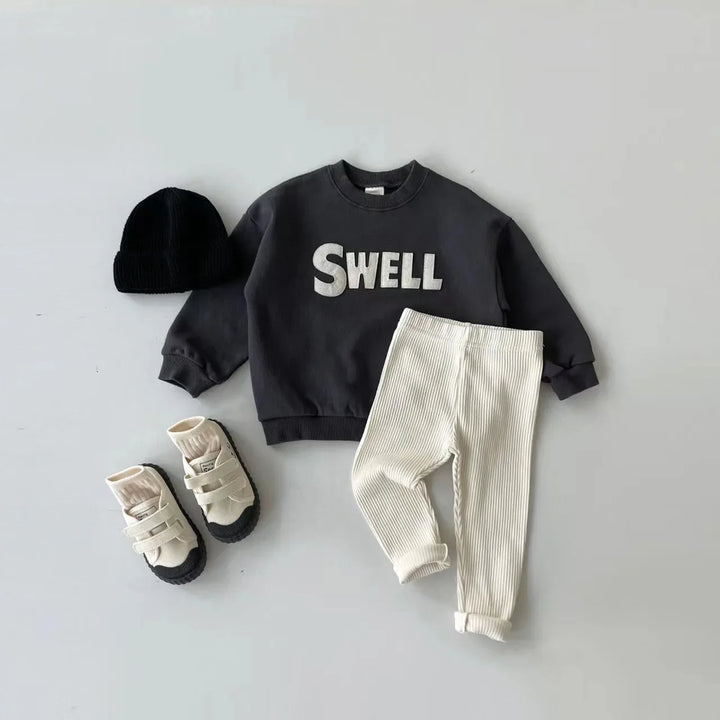 Baby Solid Leggings Girls All-match Striped Skinny Pants Kids Cotton Elasticity Slim Pants Newborn Boy Stretch Trousers