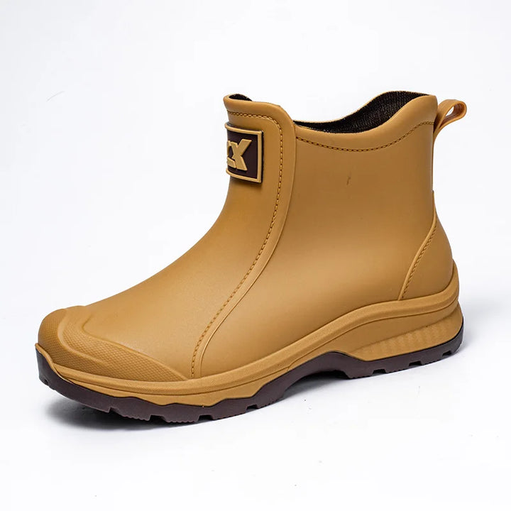 Women Waterproof Boots New Style Elastic Mouth Ankle Boots Mid Top Rain Shoes Non Slip Outdoor Indoor Chelsea Water Boot Woman