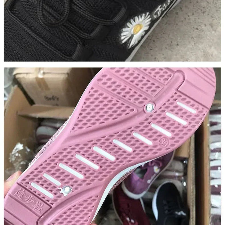Adult sneakers, women's light running shoes, net shoes, comfortable soft soled sneakers, women's breathable casual single shoes