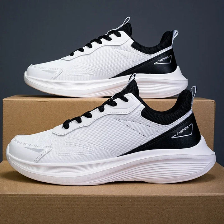 Outdoor Trendy Walking Shoes for Men Sneaker Man Leather High-quality Casual Breathable Flat Non-slip Tennis Shoes