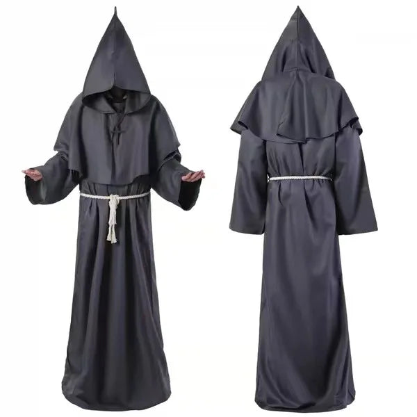 Mystical & Timeless!
A classic monk robe perfect for Halloween, school plays, or cosplay. Simple, comfortable, and full of medieval magic.
✝️ Includes: Long monk robe + belt
🎃 Occasions: Halloween, cosplay, stage performances
🪄Style: Monk,wizard,priest