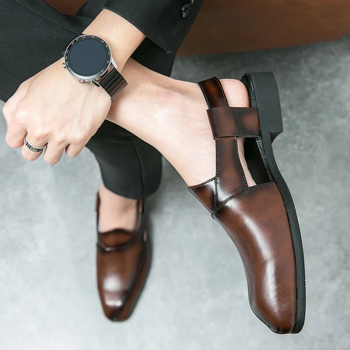 Men Minimalist Slingback Dress Shoes Business Office Dress Shoes