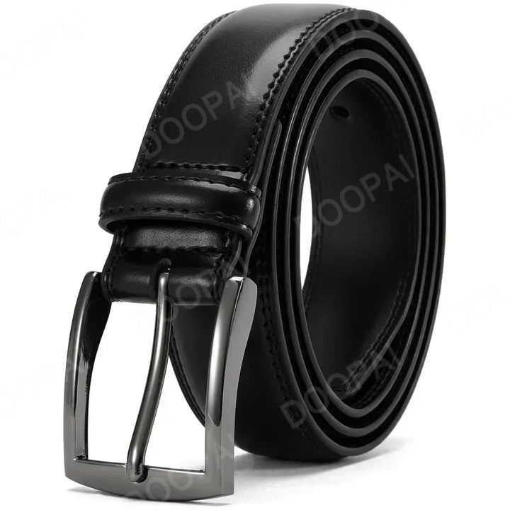 Men Belts High Quality Leather LONG Large Pin Buckle Metal Automatic Buckle Male Belts Strap Male
