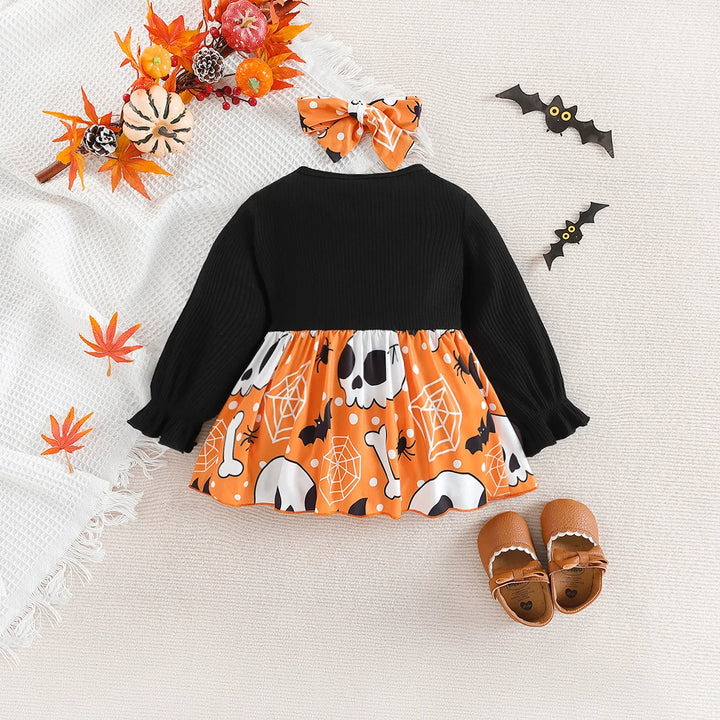 Children's Halloween Baby Clothes New European and American Fan Girls Dress Baby Ha Dress