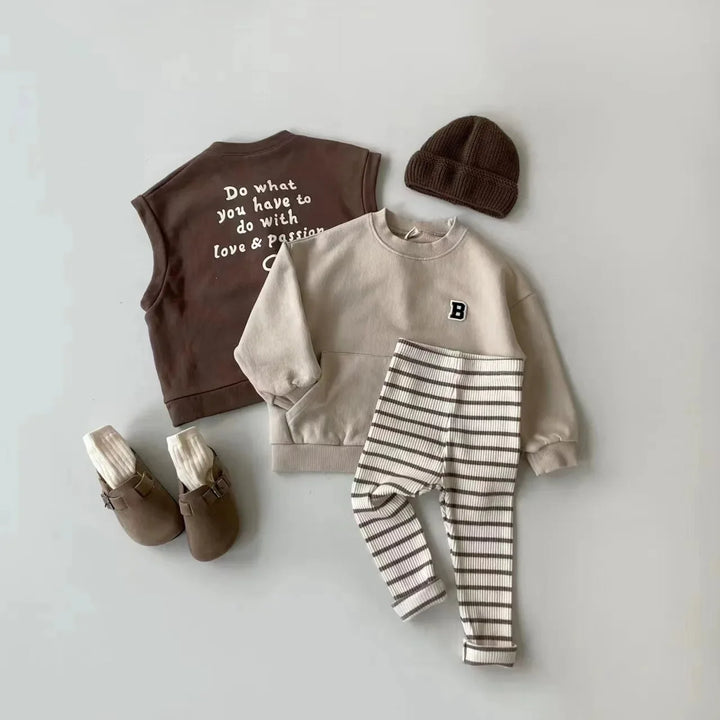 Baby Solid Leggings Girls All-match Striped Skinny Pants Kids Cotton Elasticity Slim Pants Newborn Boy Stretch Trousers