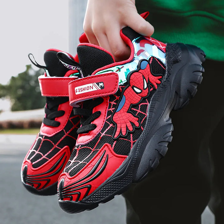 Kids Sneakers Boys Tennis Shoes Comfortable Mesh Shoes Lightweight Outdoor Children's Sports Walking Black Blue Shoes Size 27-37