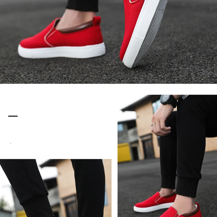New Casual  Sneaker Canvas Boys Fashion Slip-on Vulcanized Flat