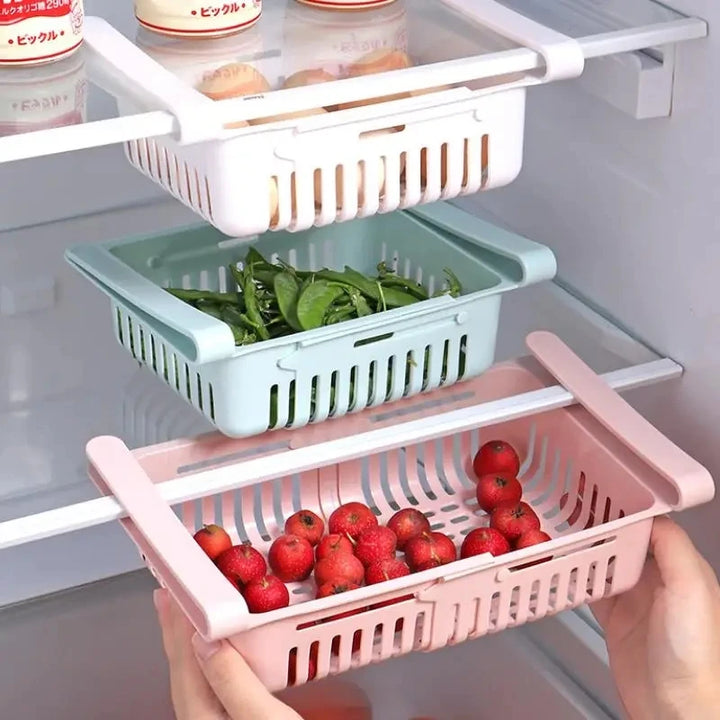 Maximize Your Fridge Space!
🧊 Say goodbye to clutter with this retractable, multi-functional storage rack. Perfect for organizing fruits, veggies, snacks & more.
💦 Built-in drain keeps everything fresh and dry.
✨ Slide, store, and save space instantly!