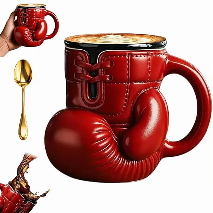 Boxing Glove Mug Sports Themed Mugs Funny Water Cup Coffee Desktop Container Kitchen Drinkware with Handle Creative Home Gifts