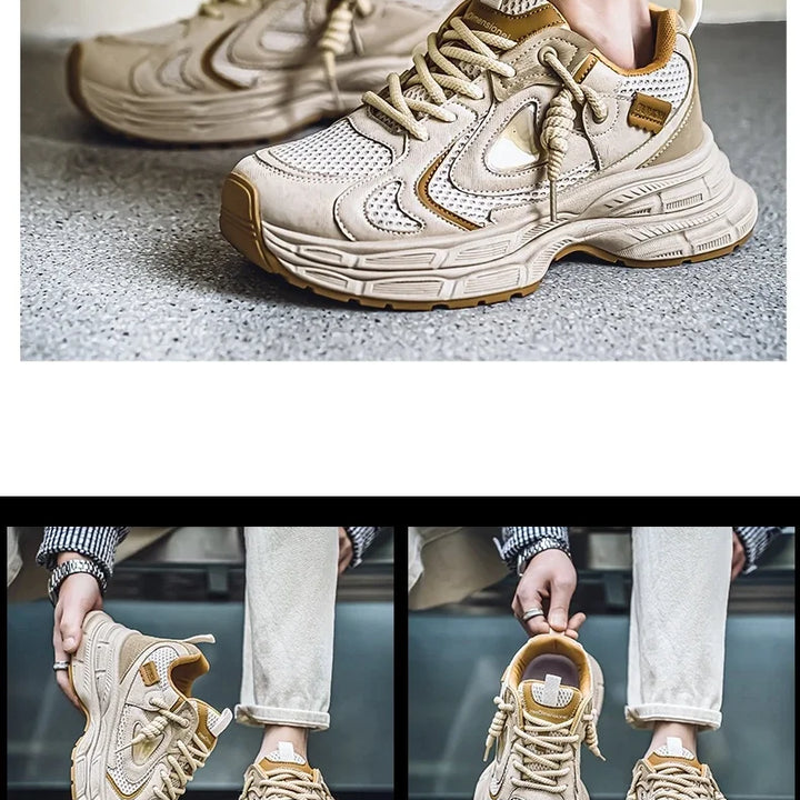 Shoes for Men 2025 New Trendy Fashion Versatile Breathable Thick Bottom Comfortable Sports and Leisure Low Top Sneakers Men