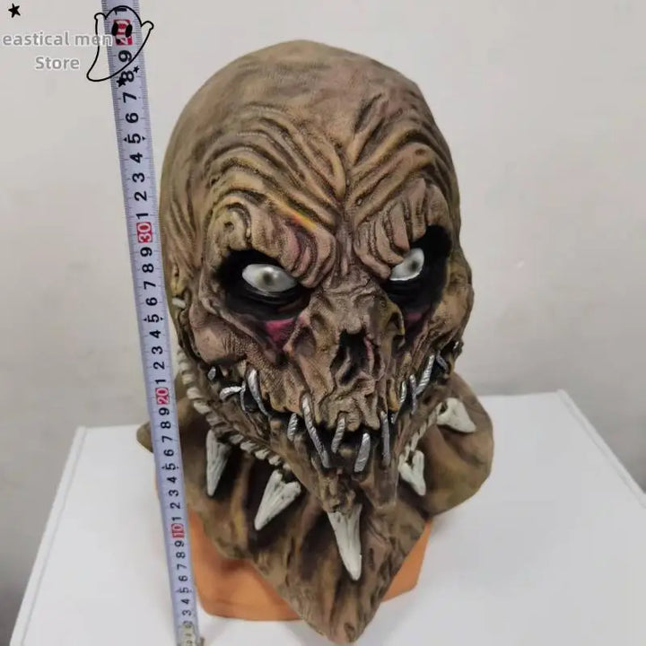 Halloween Cosplay Headgear Halloween Party Big Mouth Nail Horror Mask Latex Ghost Day Soft Simulated Headset Dress Up Props