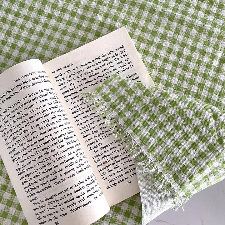 Dustproof Plaid Table Cloth Korean Tablecloth Simple Dining Desk Cover Rectangle Photo Background Cloth Living Room Decor 식탁보