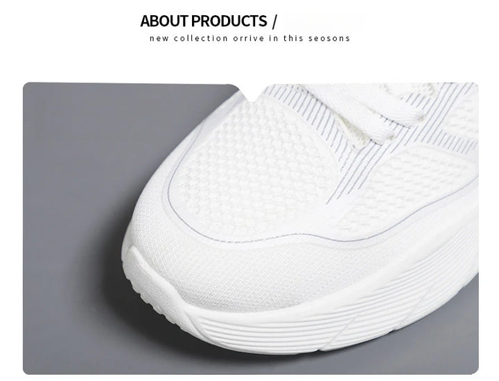 Sports Sneakers for Women Versatile Thick Soled Casual Breathable Running Shoes Soft Sole Slip-Resistant for Everyday Use