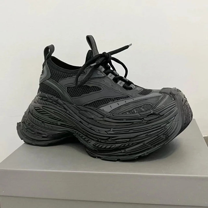Fashion Designer Shoes Sneakers for Women and Men Mixed Colors Mesh Air Thick Sole Couple Chunky Sneakers Height-increasing