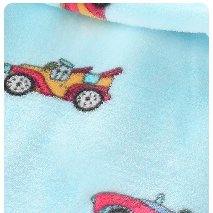 Autumn and Winter Thick Warm Anti-Kicking Blanket Hooded Home Pajamas