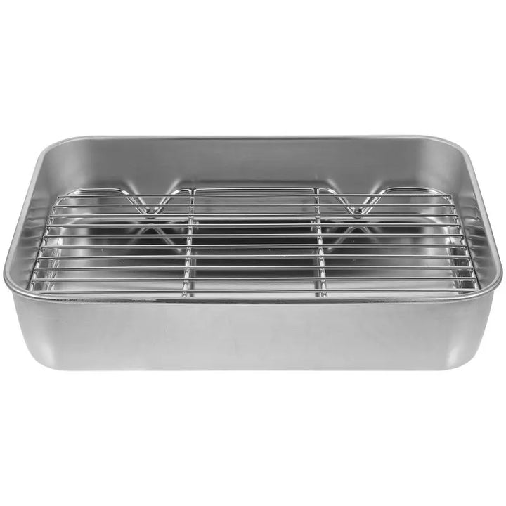Stainless Steel Baking Tray Oven Pan Rack Cooling Mesh Cookie Plate Baking Dishes Roasting Pan Food Grade Wear Resistant