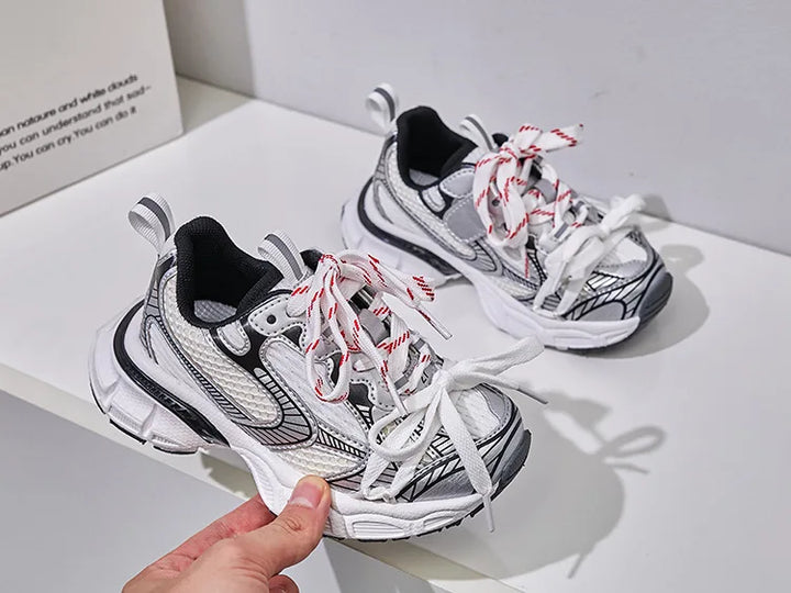Children Brand Casual Sneakers 2023 Autumn Boys Girls Sport Shoes Kids Thick-sole Sneakers Women Chunky Trainers Running Shoes