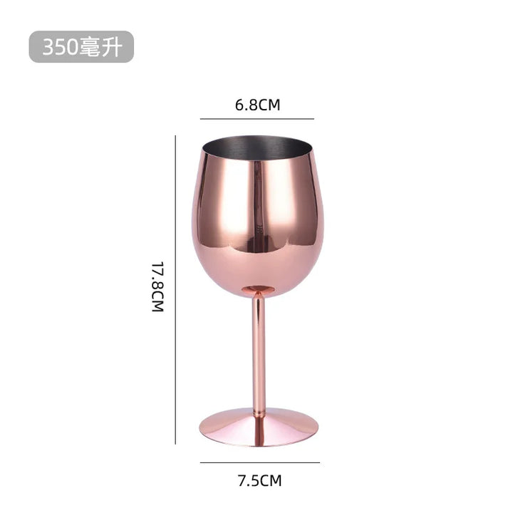 Stainless Steel Wine Glass Goblet Drinking Cup Champagne Glass Party Home Bar Supply