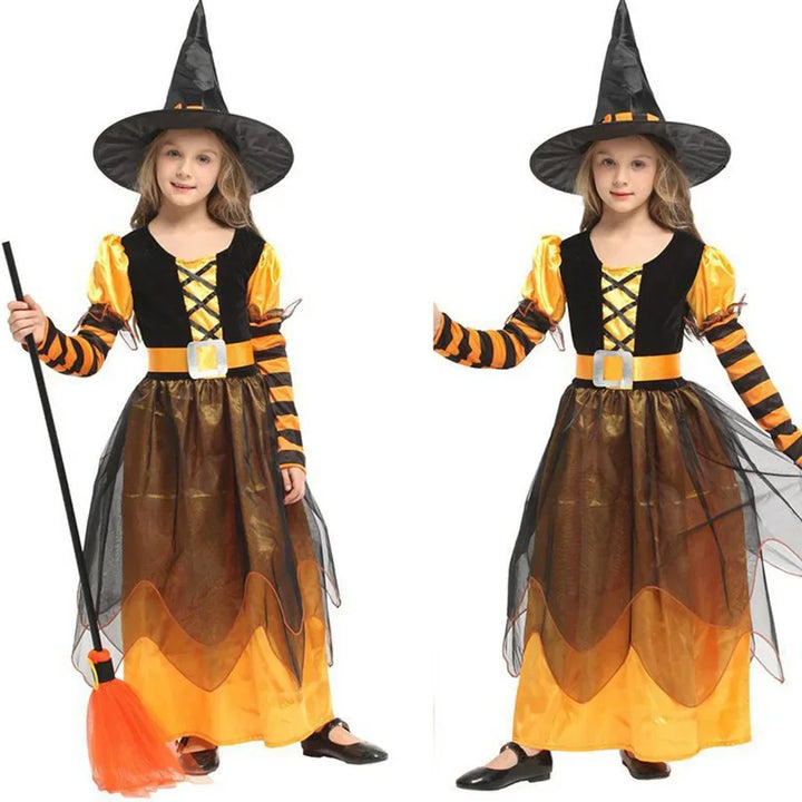 💜🎃 A Spell of Style! 🪄
Charming purple witch dress with mesh long sleeves, matching hat & broom — perfect for Halloween parties, school carnivals, or magical dress-up! ✨
🛒 Shop now!