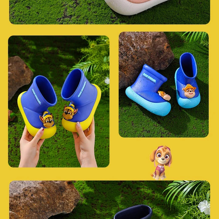 Paw Patrol Kids' Rain Boots For Boys Girls Toddler Lightweight Anti Slip Baby Water Shoes Kindergarten Cute Waterproof Footwear