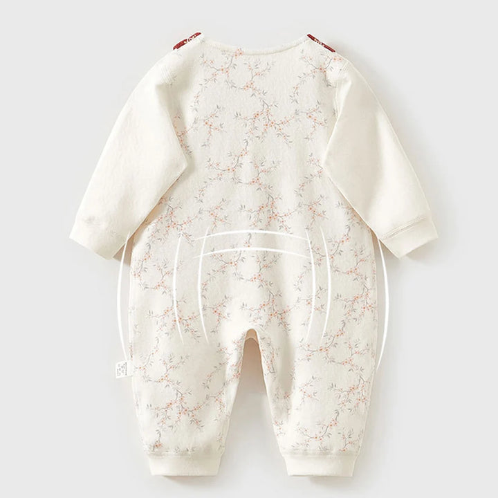 Baby Thanksgiving Clothes Cotton Floral Spring Autumn Infant Girl Rompers Long Sleeve Christmas Baby Jumpsuits