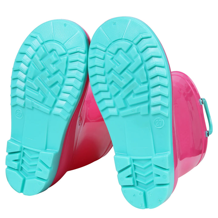 Kidmi Children Rain Boots Girls And Boys Outdoor Non-slip Rubber Rain Shoes Cute Easy Clean Kids Waterproof Boots With Handles